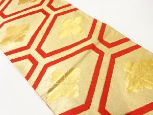 アンティーク　亀甲に花模様織出し袋帯（材料）